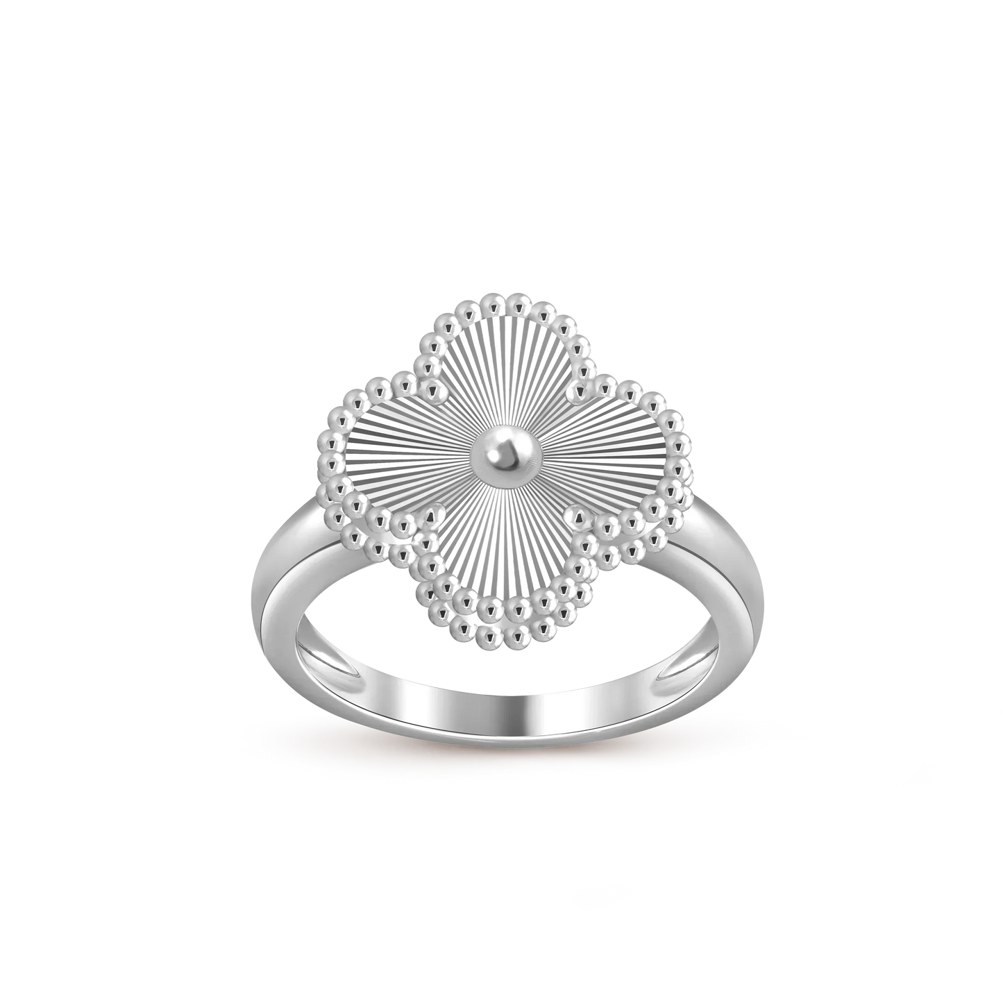 [Peak]LUCKY CLOVER VINTAGE WHITE GOLD RING COLLECTION