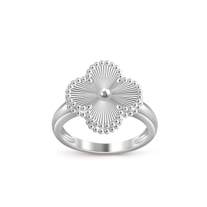 [Peak]LUCKY CLOVER VINTAGE WHITE GOLD RING COLLECTION
