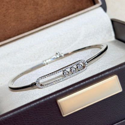 [Peak]MOVE PAVÉ DIAMOND BANGLE BRACELET M