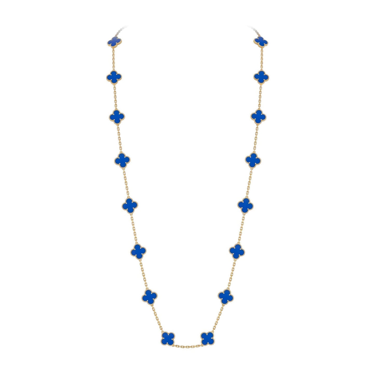 [Peak]CLASSIC 20-MOTIF LUCKY CLOVER LONG NECKLACE GOLD COLLECTION