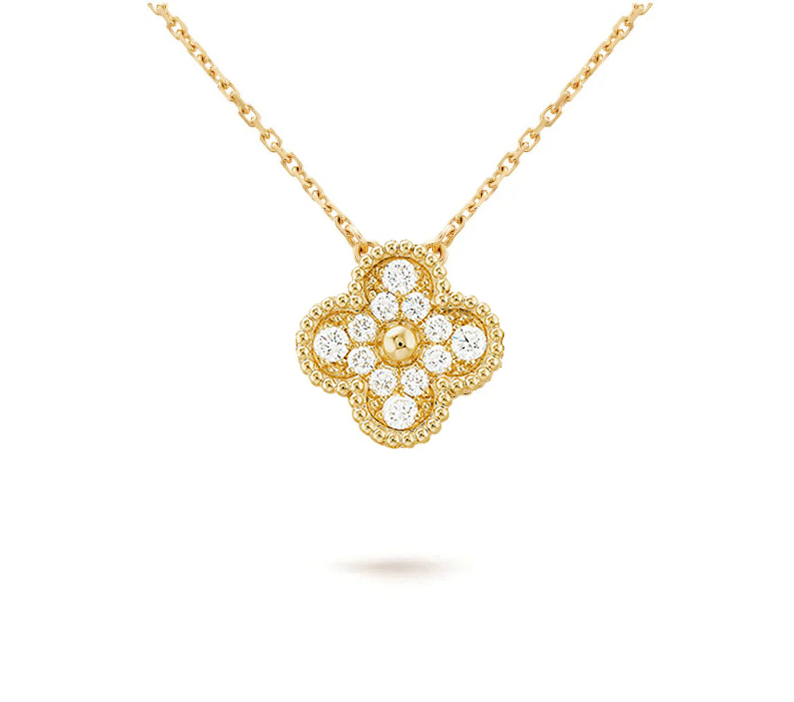 [Peak]15MM CLOVER FLOWER PENDANT NECKLACE COLLECTION