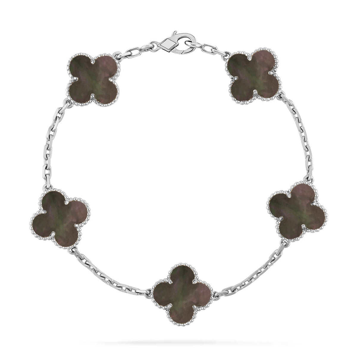 [Peak]LUCKY CLOVER 5-MOTIF BRACELET - GREY MOTHER-OF-PEARL COLLECTION