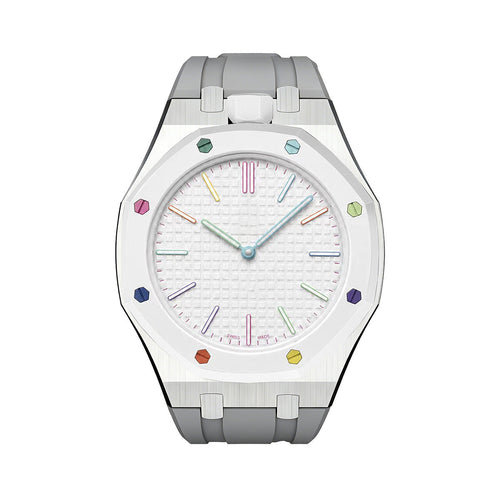 [Peak]OAK POP GRAY STEEL SILICONE STRAP