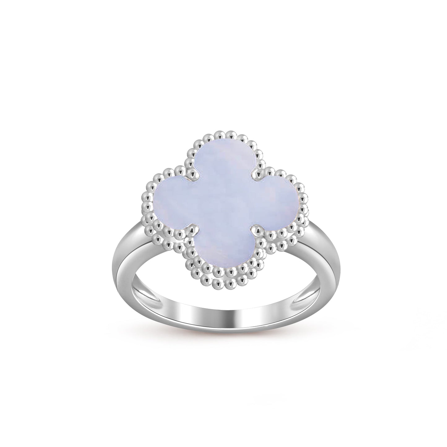 [Peak]LUCKY CLOVER VINTAGE WHITE GOLD RING COLLECTION