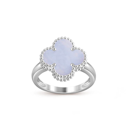 [Peak]LUCKY CLOVER VINTAGE WHITE GOLD RING COLLECTION