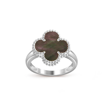 [Peak]LUCKY CLOVER VINTAGE WHITE GOLD RING COLLECTION