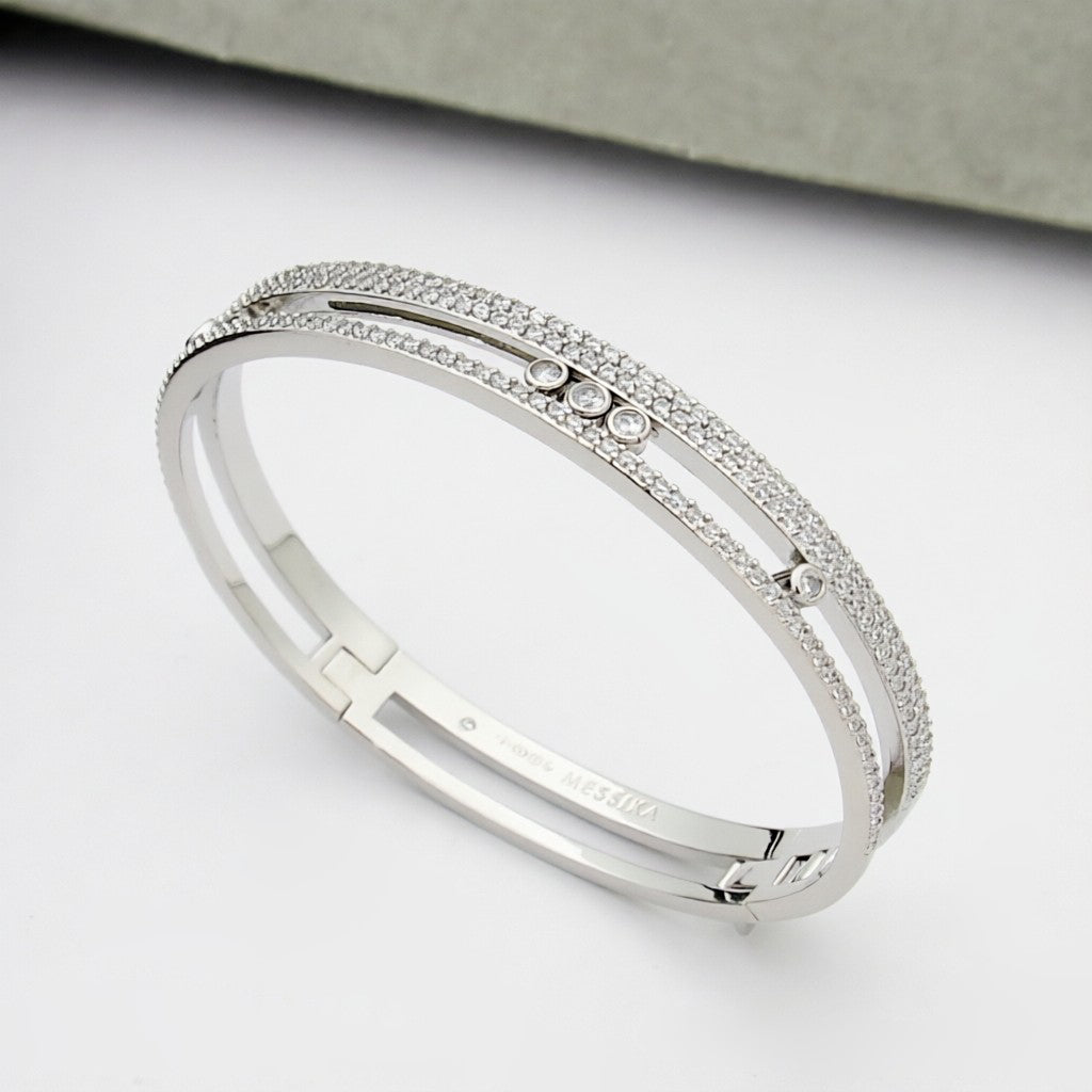 [Peak]MOVE ROMANE PAVÉ DIAMOND BANGLE BRACELET