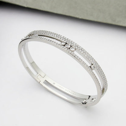 [Peak]MOVE ROMANE PAVÉ DIAMOND BANGLE BRACELET