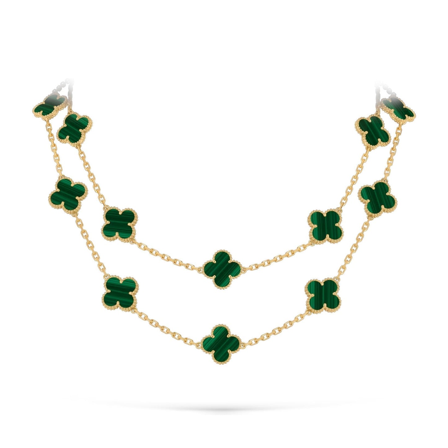 [Peak]CLASSIC 20-MOTIF LUCKY CLOVER LONG NECKLACE GOLD COLLECTION