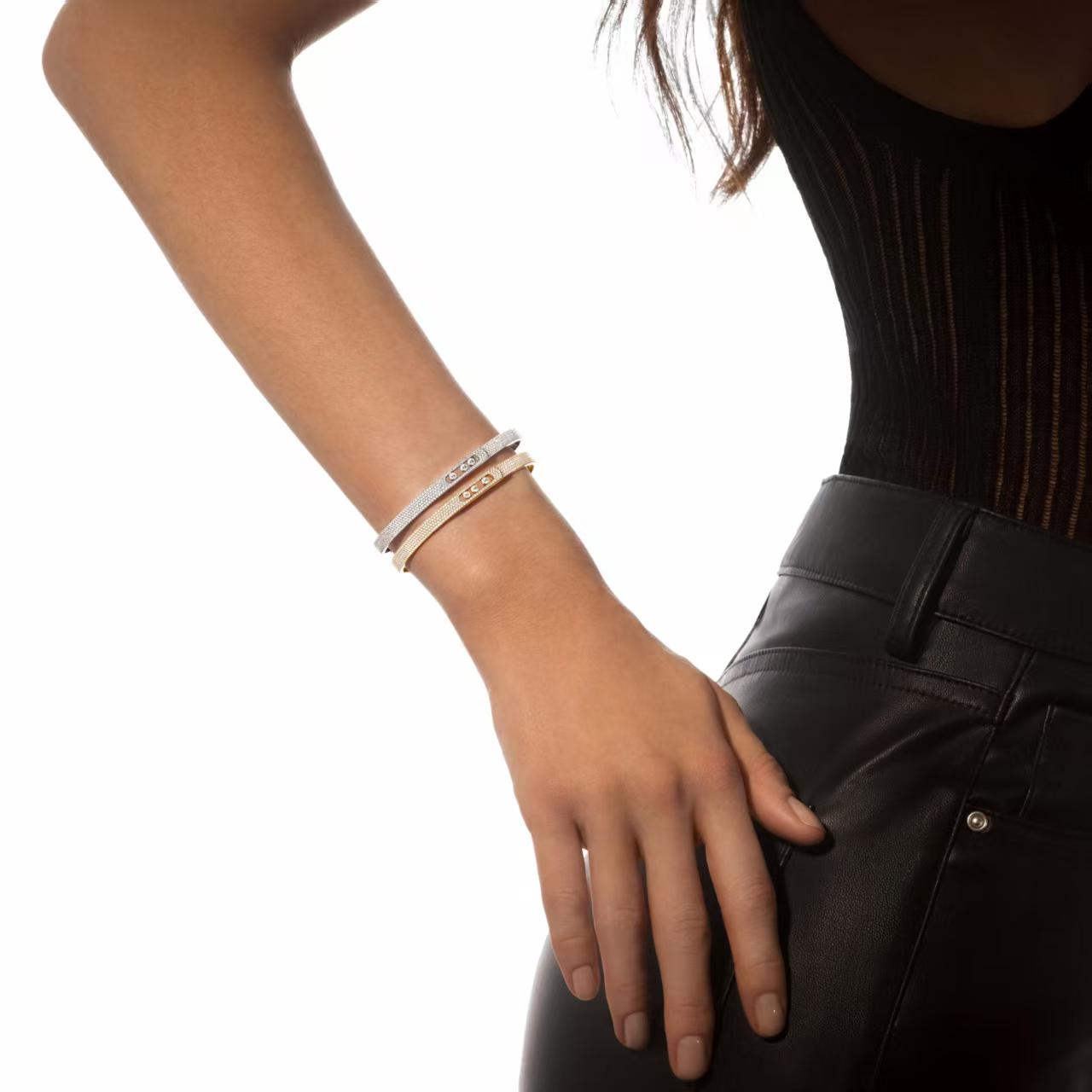 [Peak]MOVE NOA FULL-PAVÉ DIAMOND BANGLE BRACELET