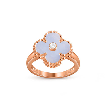 [Peak]LUCKY CLOVER DIAMOND-ACCENT ROSE GOLD RING COLLECTION