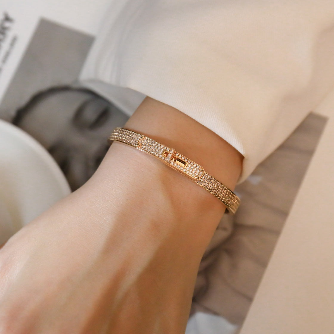[Peak]KELLY BRACELET DIAMOND PAVED