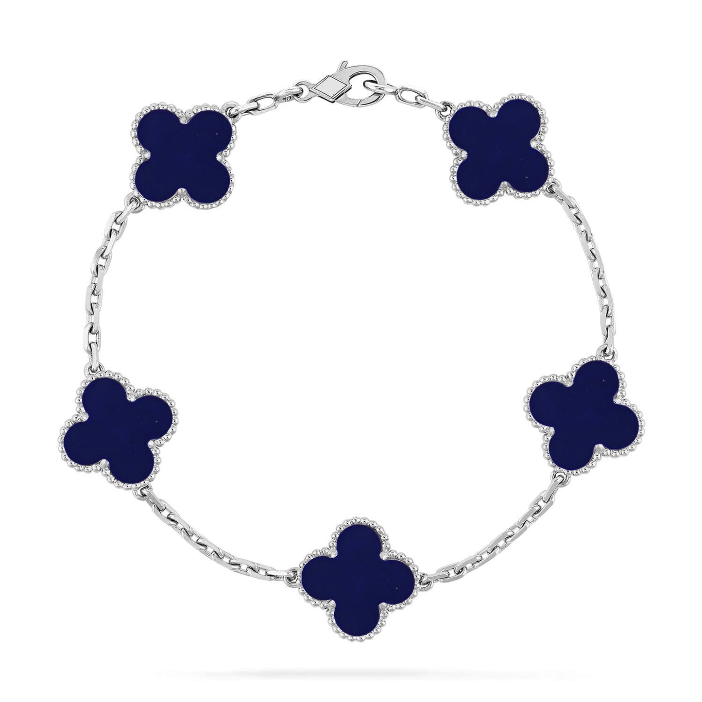 [Peak]LUCKY CLOVER 5-MOTIF BRACELET - LAPIS LAZULI COLLECTION