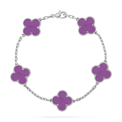 [Peak]LUCKY CLOVER 5-MOTIF BRACELET - VIOLET COLLECTION