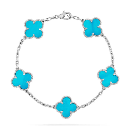 [Peak]LUCKY CLOVER 5-MOTIF BRACELET - TURQUOISE COLLECTION