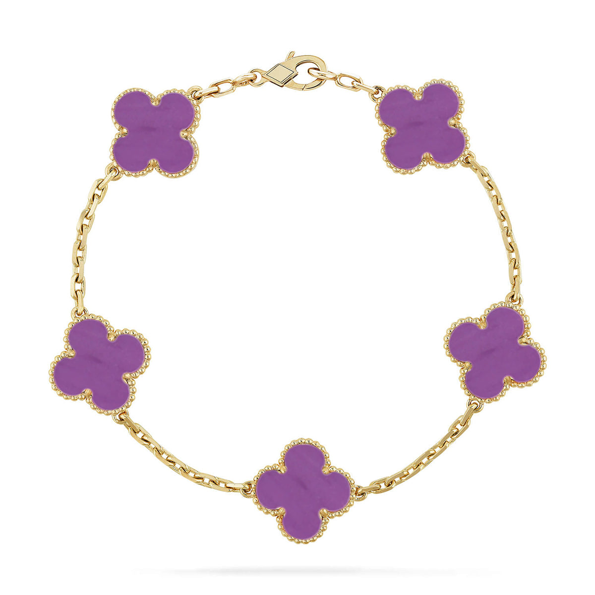 [Peak]LUCKY CLOVER 5-MOTIF BRACELET - VIOLET COLLECTION
