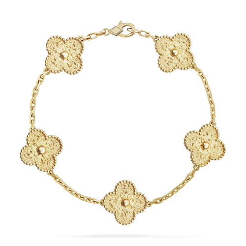 [Peak]LUCKY CLOVER 5-MOTIF BRACELET - BRONZING