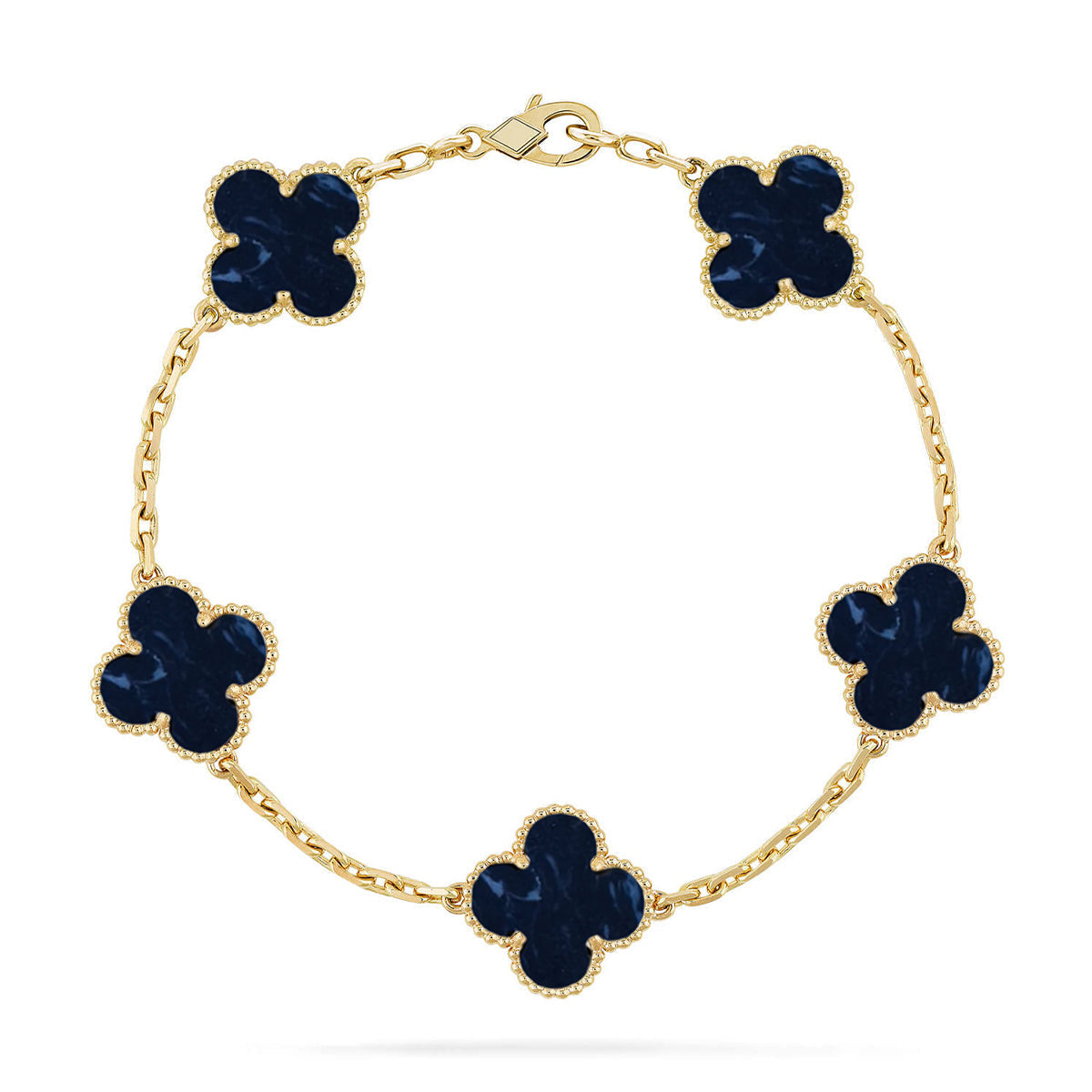 [Peak]LUCKY CLOVER 5-MOTIF BRACELET - PIETERSITE COLLECTION