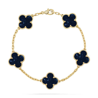 [Peak]LUCKY CLOVER 5-MOTIF BRACELET - PIETERSITE COLLECTION