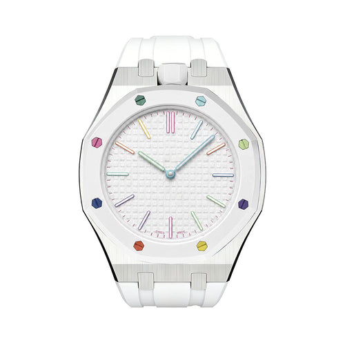 [Peak]OAK POP WHITE STEEL SILICONE STRAP