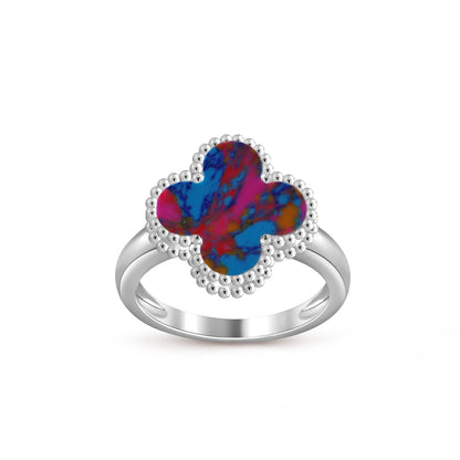 [Peak]LUCKY CLOVER VINTAGE WHITE GOLD RING COLLECTION