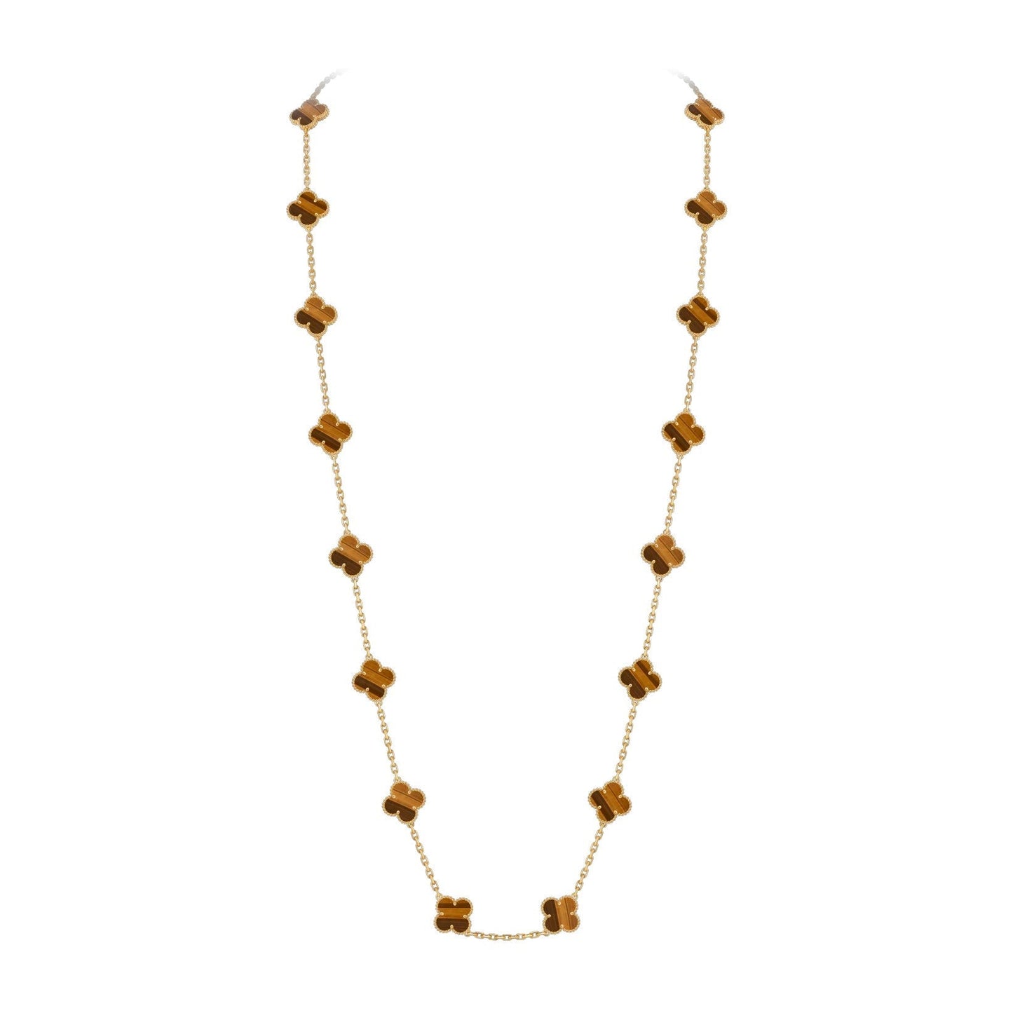 [Peak]CLASSIC 20-MOTIF LUCKY CLOVER LONG NECKLACE GOLD COLLECTION