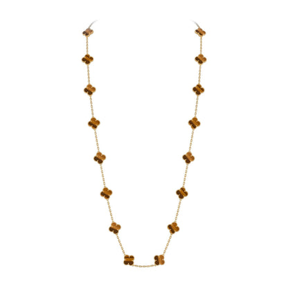[Peak]CLASSIC 20-MOTIF LUCKY CLOVER LONG NECKLACE GOLD COLLECTION