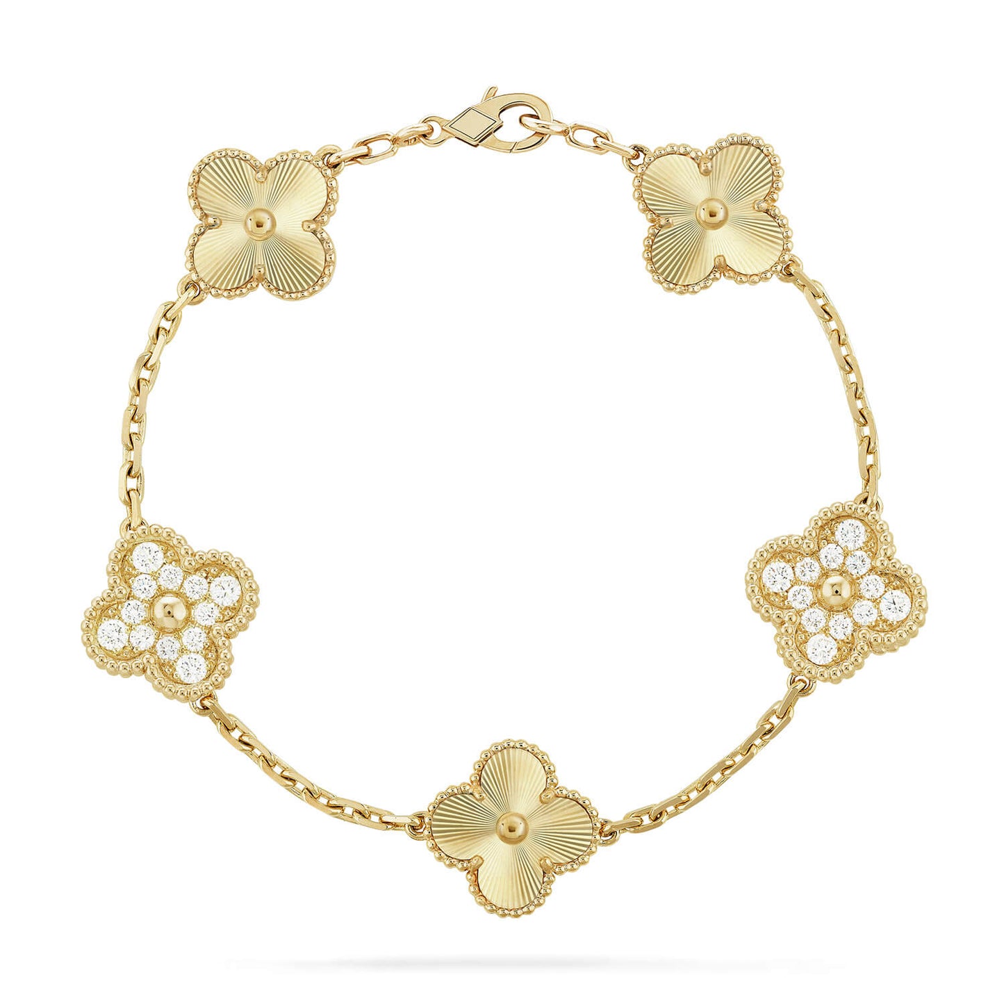 [Peak]LUCKY CLOVER 5-MOTIF BRACELET - LASER COLLECTION
