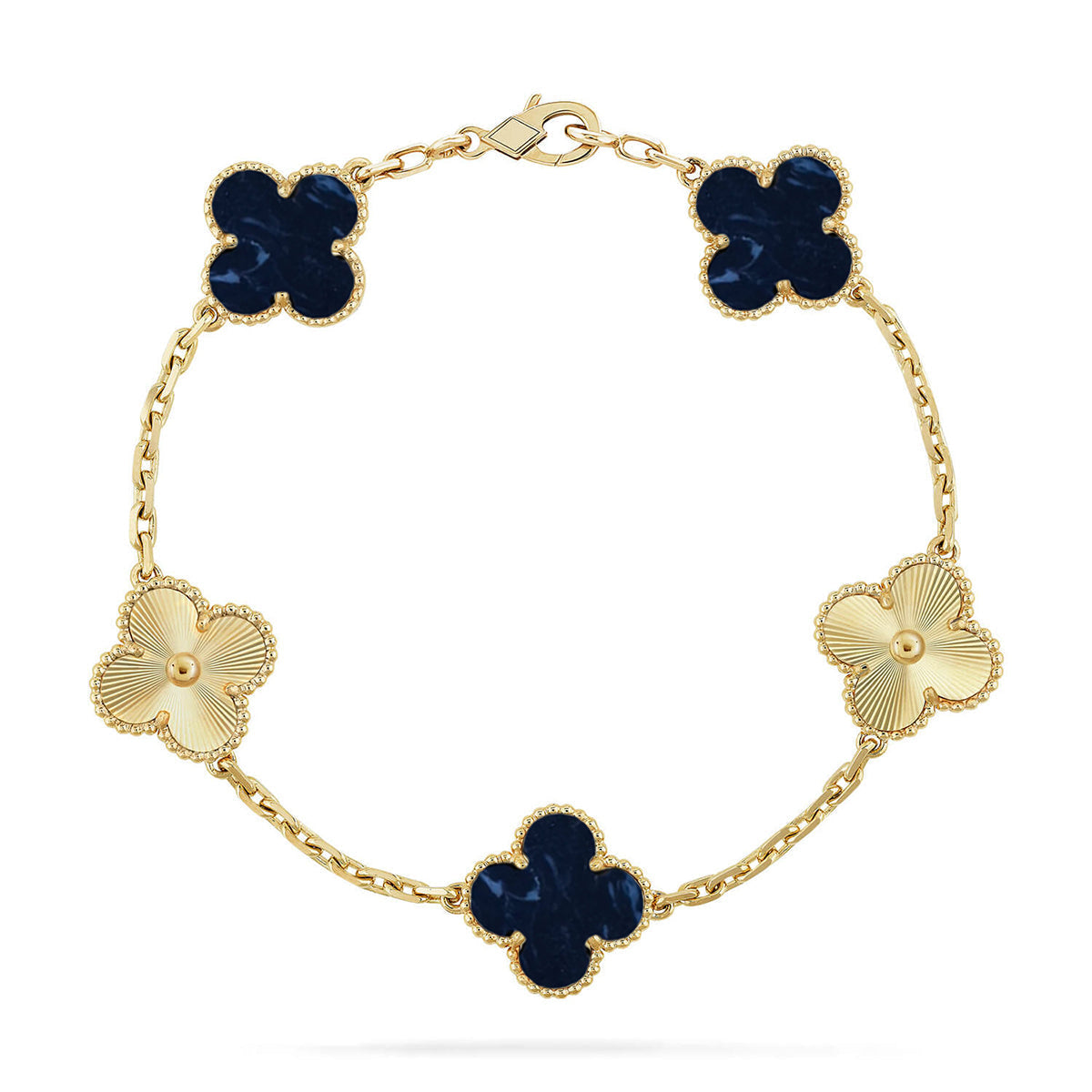 [Peak]LUCKY CLOVER 5-MOTIF BRACELET - PIETERSITE COLLECTION