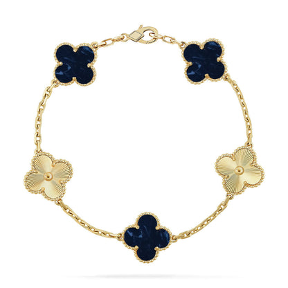 [Peak]LUCKY CLOVER 5-MOTIF BRACELET - PIETERSITE COLLECTION
