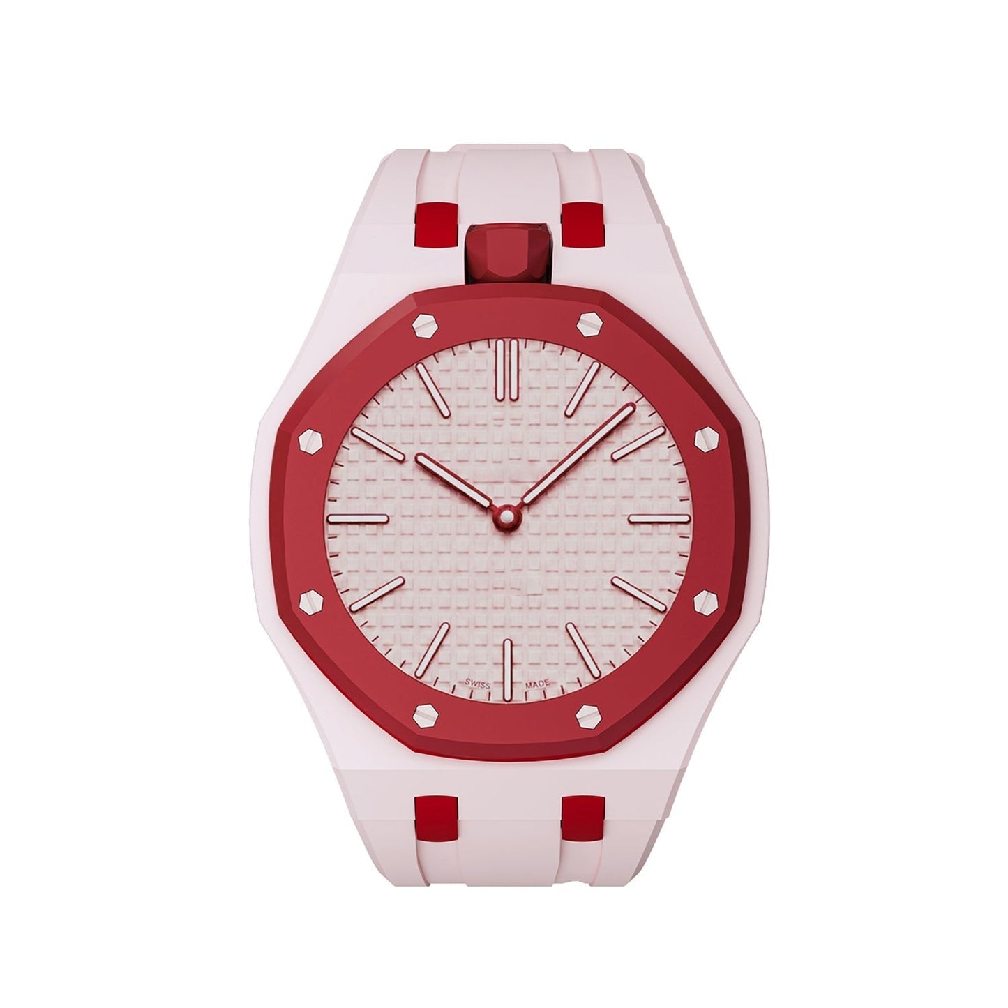 [Peak]OAK POP EXCLUSIVE PINK AND RED SILICONE STRAP