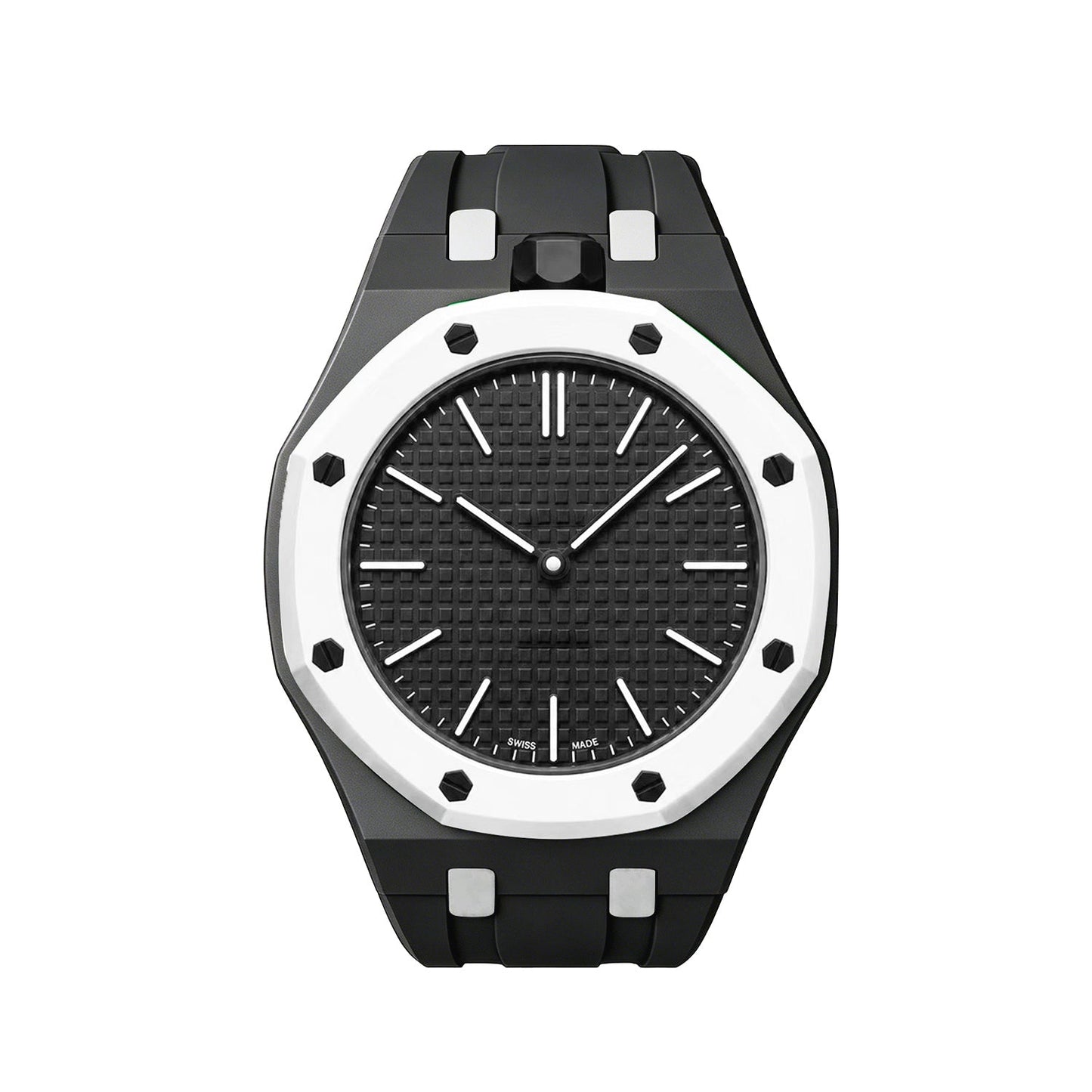 [Peak]OAK POP EXCLUSIVE BLACK AND WHITE SILICONE STRAP