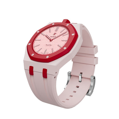 [Peak]OAK POP EXCLUSIVE PINK AND RED SILICONE STRAP