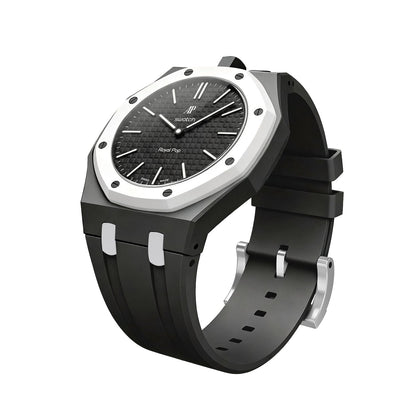 [Peak]OAK POP EXCLUSIVE BLACK AND WHITE SILICONE STRAP