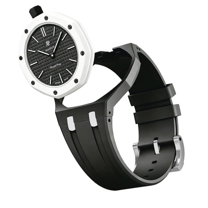 [Peak]OAK POP EXCLUSIVE BLACK AND WHITE SILICONE STRAP