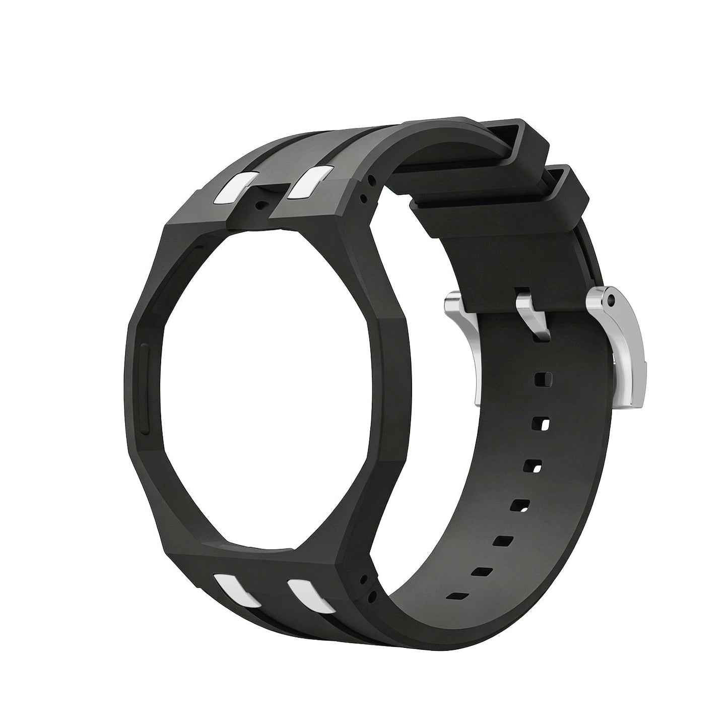 [Peak]OAK POP EXCLUSIVE BLACK AND WHITE SILICONE STRAP