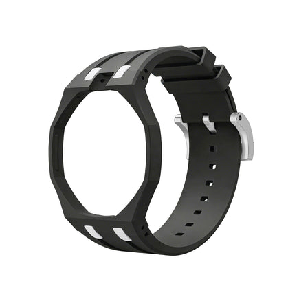[Peak]OAK POP EXCLUSIVE BLACK AND WHITE SILICONE STRAP