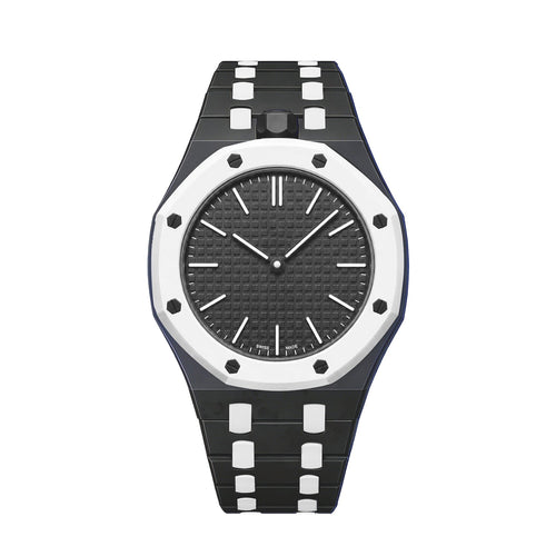 [Peak]OAK POP EXCLUSIVE BLACK AND WHITE BIOCERAMIC STRAP
