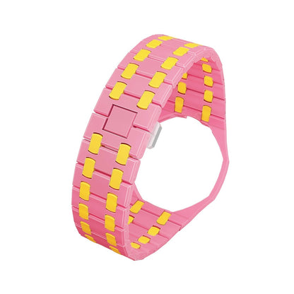 [Peak]OAK POP EXCLUSIVE PINK AND YELLOW BIOCERAMIC STRAP