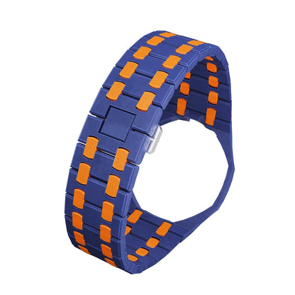 [Peak]OAK POP EXCLUSIVE DARK BLUE AND ORANGE BIOCERAMIC STRAP