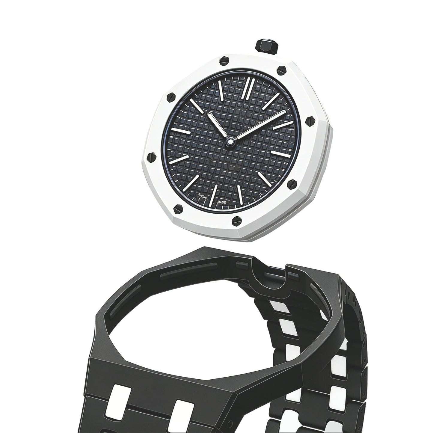 [Peak]OAK POP EXCLUSIVE BLACK AND WHITE BIOCERAMIC STRAP