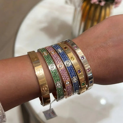 [Peak]CLASSIC 6.1MM LOVE BRACELET 10-DIAMOND FULL PAVÉ