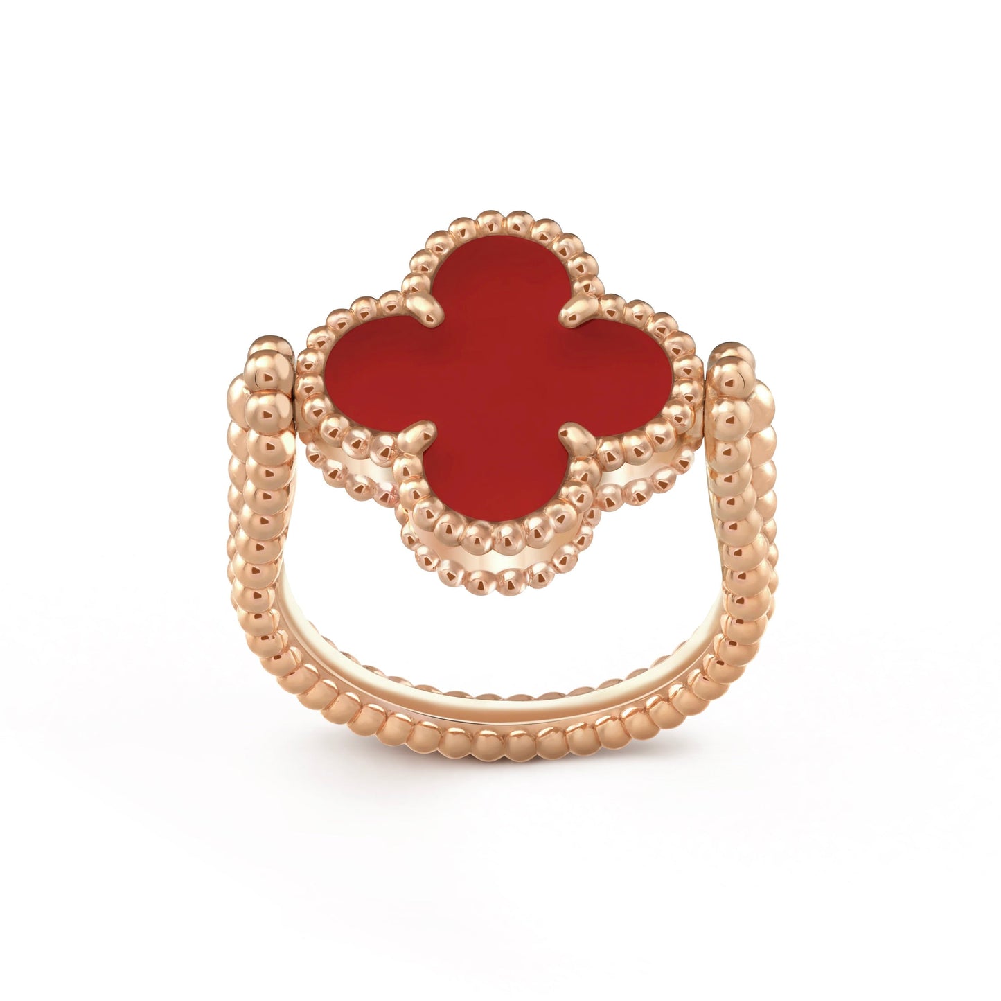 [Peak]LUCKY CLOVER ROSE GOLD REVERSIBLE RING