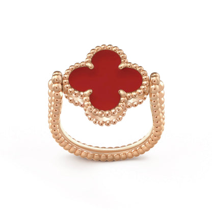[Peak]LUCKY CLOVER ROSE GOLD REVERSIBLE RING