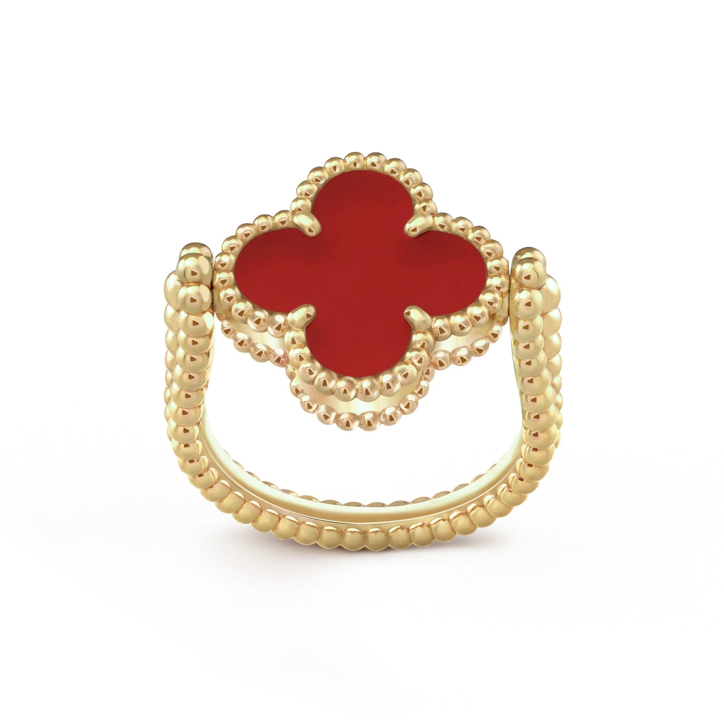 [Peak]LUCKY CLOVER GOLD REVERSIBLE RING