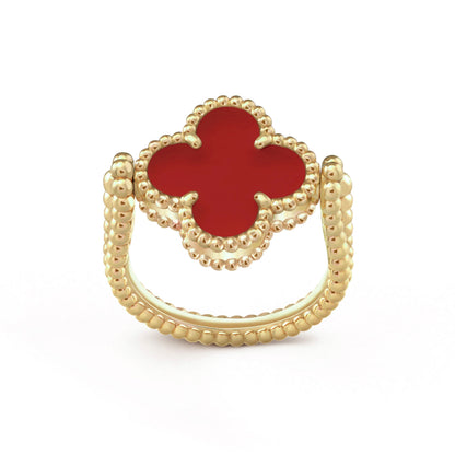 [Peak]LUCKY CLOVER GOLD REVERSIBLE RING
