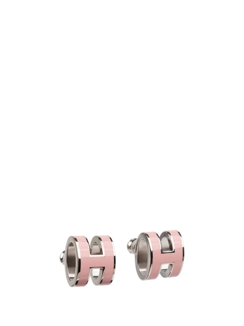 [Peak]MINI POP H SILVER EARRINGS PINK