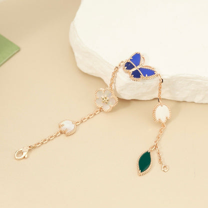 [Peak]SPRING ENCHANTMENT BUTTERFLY & FLORAL CHARM BRACELET