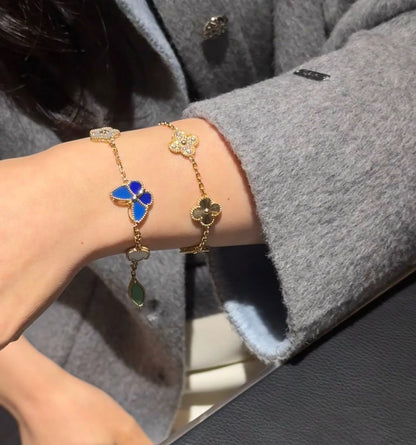 [Peak]SPRING ENCHANTMENT BUTTERFLY & FLORAL CHARM BRACELET