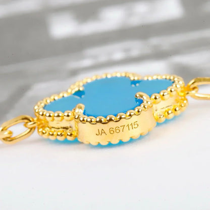 [Peak]LUCKY CLOVER 5-MOTIF BRACELET - TURQUOISE COLLECTION